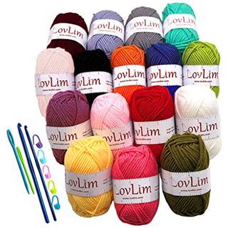 Lovlim h?klet garns?t 16 Bl?d bomuldsgarn Skeins 1000+ meter til h?kling og strikning af gratis h?kling/Amigurumi -m?nstre h?ndv?rk DK garn Perfe
