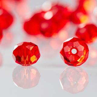 Dowarm 300 stykker 6 mm briolette perler krystalglasperler til smykker, der fremstiller Rondrel krystalperler til h?ndv?rk vindklokker Sunfatcher