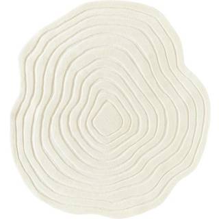 Håndtuftet uldtæppe Niria i organisk form