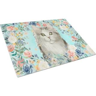 Caroline's Treasures CK3395LCB Ragamuffin Spring Flowers Glass Cutting Board Stor dekorativt tempereret glas Køkkenskæring og serveringsplade Sto