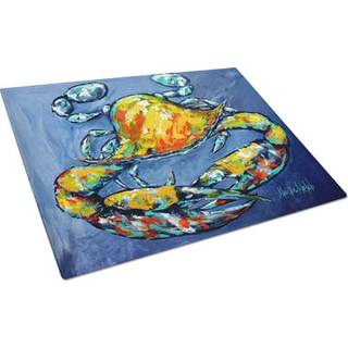 Caroline's Treasures MW1269LCB Blue Grey Kinda Day Crab Glass Cutting Board Stor dekorativt tempereret glas Køkkenskæring og serveringsplade Stor