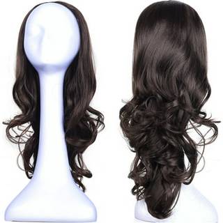 Onedor 23 """" Curly Hair Women Ladies 3/4 Half Wig Premium Japanese Synthetic Kanekalon Fibers Wigs With Secured Mesh Head Cap (R6)