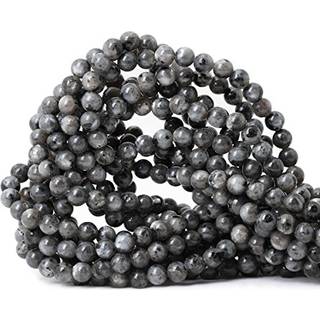 Chaviansk 60pcs 6mm Natural Black Labradorite ædelsten Runde løse perler Crystal Energy Stone til DIY -smykker Making 1 Strand 15 """"