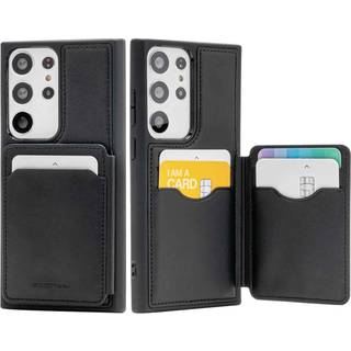 Goospery Balance Fit 5 Card Wallet Case med kortholder kompatibel med Galaxy S23 Ultra Case Dual Layer Ultra Slim Pu Leather ShockProof Protectiv