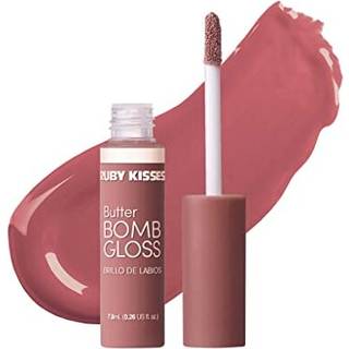 Ruby Kisses Lip Gloss Butter Bomb Gloss Ikke-kl?bende Lip Gloss Vitamin E Natural Nude Lip Makeup - 7,8mL (0,26 US fl.oz) (Flirty)