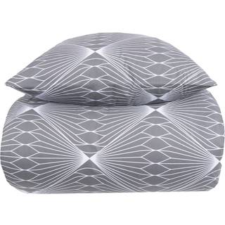 Sengetøj 140x200 cm - Diamond grey - Sengelinned i 100% Bomuld - Borg Living sengesæt