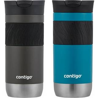 Contigo Byron 2.0 Rejsest?lrejsekrus med snapseal l?g 16 oz. 2 pakkesaus/einer