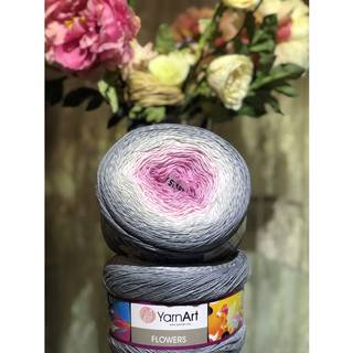 Garnkunstblomster garn 55% bomuld 45% akryl 250gr 1094yd flerfarvet bomuld garn regnbue h?klet garn for?r sommer 2 sport garn (293)