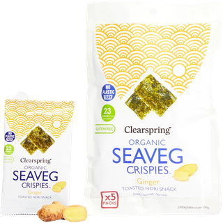 Clearspring Seaveg Crispies Ingefær Multipack Tang Chips Ø (5x4 g)
