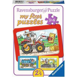 Ravensburger Excavator, Tractor & Dump Tractor 3x6p