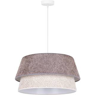 Hængelampe Boucle Euluna, dæmpbar, Aluminium/grå/zink, Stue/spisestue, Tekstil/stof/silke