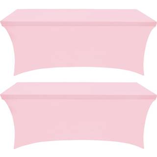 Utopia Kitchen Spandex-dug 2-pak [4FT Pink] T?tsiddende, vaskbar og rynkebestandig stretch-dug rektangelbetr?k til messebryllup og fester [48Lx30
