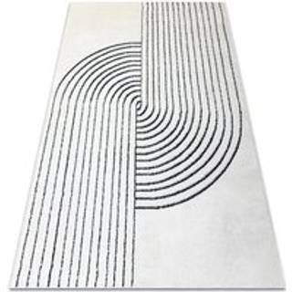 Tæppe moderne MODE 8587 geometrisk creme / sort 180x270 cm