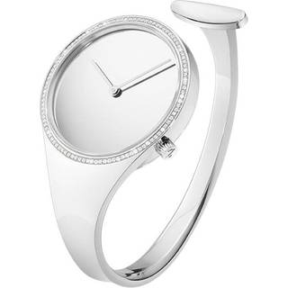 VIVIANNA - 34mm, kvarts, spejlskive, diamantkrans (str. XS), Georg Jensen, Rustfrit stål
