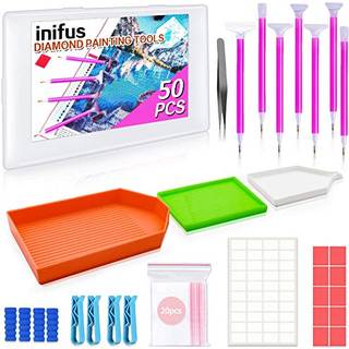 Inifus 50pcs 5D DIY Diamond Maleri Tilbeh?r og v?rkt?jer Dimand Art Paintings Kit Diamond Paint Starter Kit til voksne eller b?rn