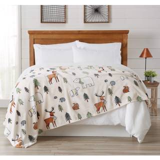 Great Bay Home Luksuri?st bl?d fl?jl plys fuld/dronning feriekast t?ppe julekast til sofa og seng hyggeligt og varmt plys kast t?pperferie t?pper