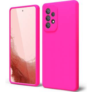 Oakxco til Samsung Galaxy A53 Telefonkasse flydende silikone fluorescerende lys solid farve sød tynd slank blød gummi tpu almindelig glat gel mat