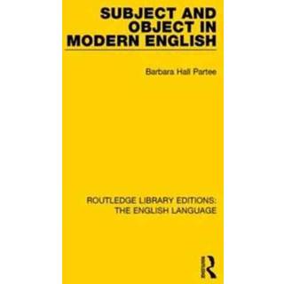 Subject and Object in Modern English