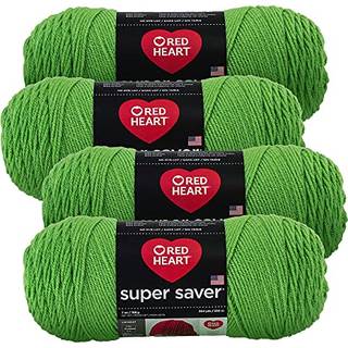 Red Heart Super Saver Yarn (4-Pack 7oz Skeins) (Spring Green)