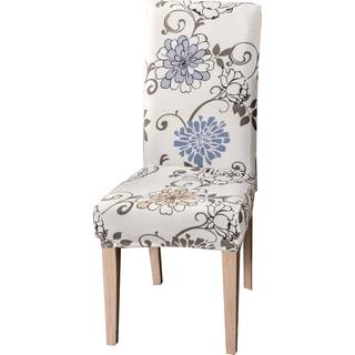 Lalluxy Pretson Chair Chair Slipcovers til spisestuestol s?de d?kker stolbeskyttere til festdyrbeskyttelse universal pasform bl?d polyester (s?t