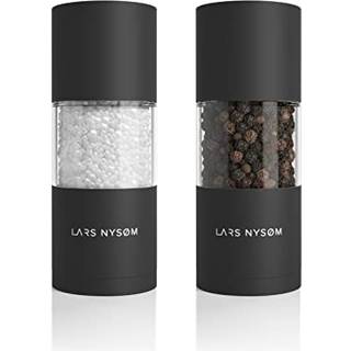 Lars Nysam Salt og Pepper Grinder Set I Salt og Pepper Mills med justerbar keramisk slibemaskine 2 stykker I Manual Design Spice Grinder Set (Ony