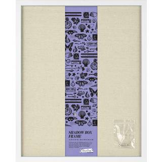 MCS Linned foret skyggekasse ramme 16x20 hvid