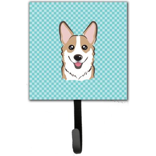 """" Caroline's Treasures BB1191SH4 Checkerboard Blue Corgi Leash eller Key Holder Small Multicolor """"