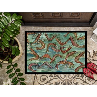 """" Caroline's Treasures 8943Mat Catch of Rejer indendørs eller udendørs mat 18 x 27 """" ""Multicolor"" ""