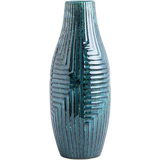 HJN keramisk vase-teal vase til boligindretning blomstervase til centerpieces moderne indretning vaser til stue/boghylde/mantel/boligindretning a