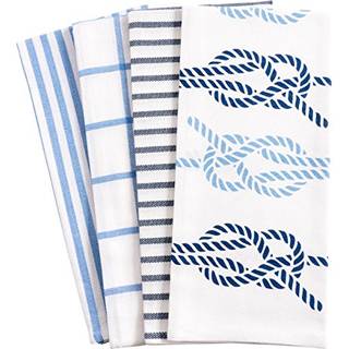 KAF Home Pantry Nautical Knots Kitchen Dish H?ndkl?de S?t p? 4 100-procent bomuld 18 x 28-tommer