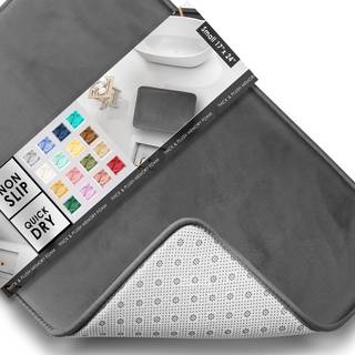 Clara Clark badev?relse t?pper fl?jl hukommelse skum badem?tsm?t skridsikre maskine vaskbare badet?pper - t?rrer hurtigt ultra bl?dt overd?dige b