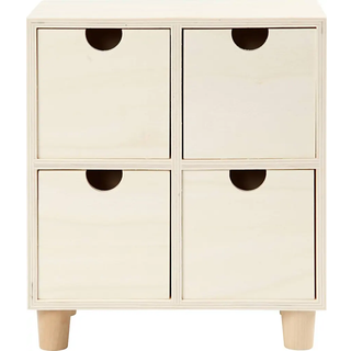 Elegant Lille Kommode i Lyst Træ - Minimalistisk Design