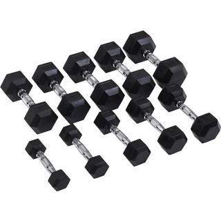 Master x Kraftmark Gummi/krom hex-håndvægt Vægt 50 kg