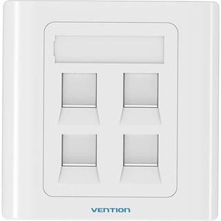 Vention - 4 Port Keystone Wall Plate 86 Type IFCW0 White