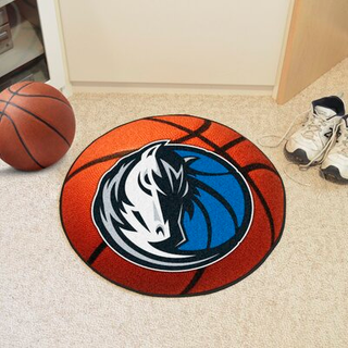 Fanmats 10216 Dallas Mavericks basketballformet tæppe - 27in. Diameter basketball design sportsventilator accent tæppe