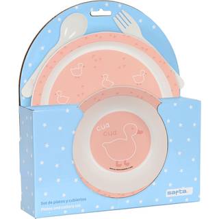 Sæt med spiseting til børn Safta Patito (4 Dele)