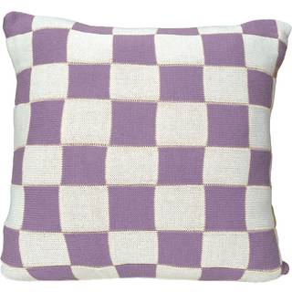 Ceannis Knitted Check Pudebetræk 50x50 Cm Lilla - Pyntepuder & Betræk Bomuld Lilac - 52084604