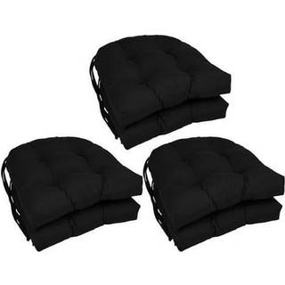 Blazing Needles 16-tommer afrundet tilbage tuftet twill stolpude 16 x 16 sort 6 tælling