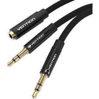 Vention - Audio cable 3 5mm female to 2x3 5mm male BBLBF 1m black