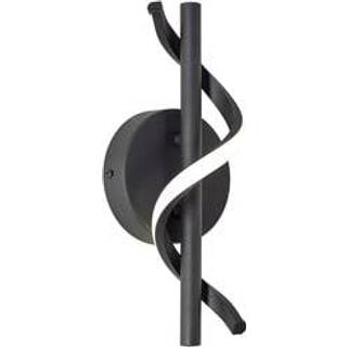 LED-væglampe Eunice, bredde 12 cm, sort, metal
