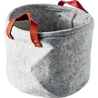 Rund filtkurv - lysegrå