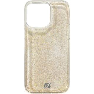 iPhone 15 Pro Max Joy Case Hybrid Glitter Cover - Gennemsigtig / Guld