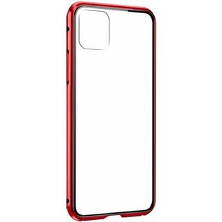 Mobiletui til iPhone 11 Pro Max, rød/gennemsigtig