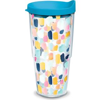 Tervis Yao Cheng - Merriment Geo Made in USA Double Walled Isolated Tumbler Cup holder drikkevarer koldt og varmt 24 oz Clear 1 Count (Pack of 1)