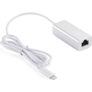 NÖRDIC Lightning (non MFIer) til 10/100 Ethernet netværksadapter 10cm hvid