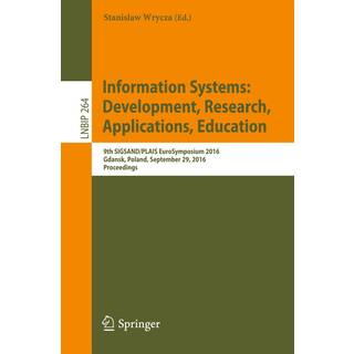 Information Systems: Development, Research, Applications, Education