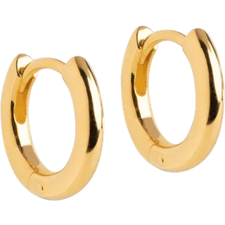 Enamel - Chunky Classic Hoops (8mm) i forgyldt sølv