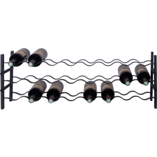 Fina - 24 flasker - Sort metal - ekstra bred