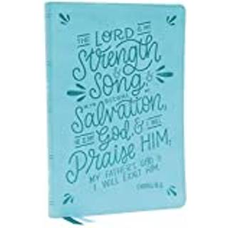 NKJV, Thinline Bible, Verse Art Cover Collection, Leathersoft, Teal, Red Letter, Comfort Print