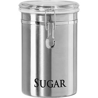 Oggi rustfrit stål sukker dåse 62 fl oz - lufttæt klemme låg klar se -thru top - ideel sukkerbeholder til bordplade sukker jar bulk sukker opbeva